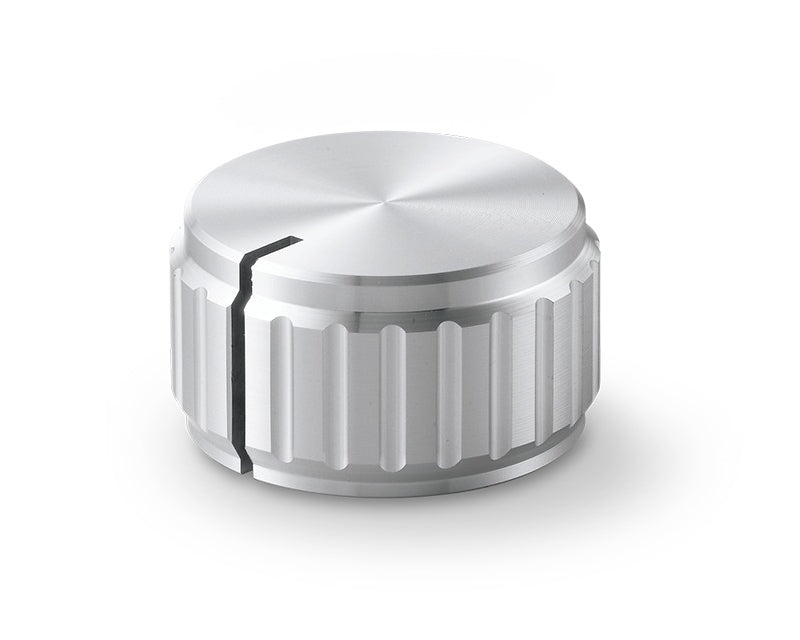 K-32, Sato Parts 6.0mm Shaft 26mm Ridged Aluminum Knob with Indicator Line