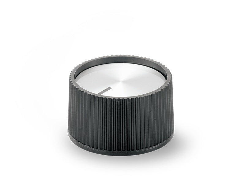 K-5380-A-L, Sato Parts 6.0mm Shaft 33mm Splined Body Plastic Knob w/Inlay & Line