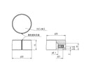 K-5475-L, Sato Parts (Large) 6.0mm Shaft 30mm Aluminum Knob w/ Indicator Line