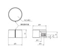 K-5475-M, Sato Parts (Medium) 6.0mm Shaft 25mm Aluminum Knob w/ Indicator Line
