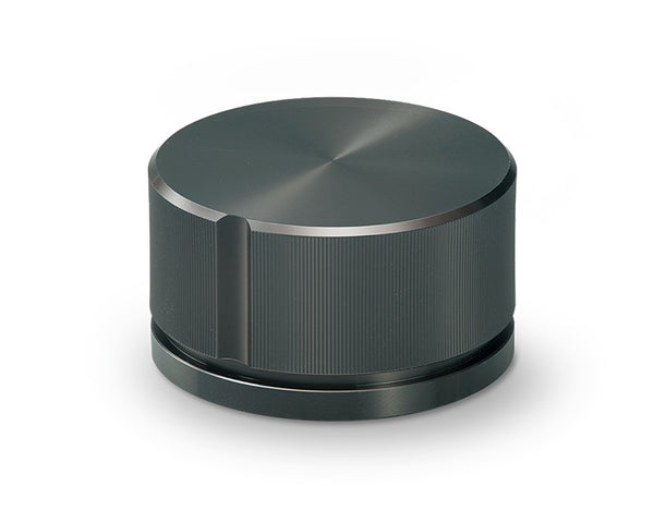 K-59-L-B, Sato Parts 6.0mm Shaft 45mm Large Black Splined Body Aluminum Knob