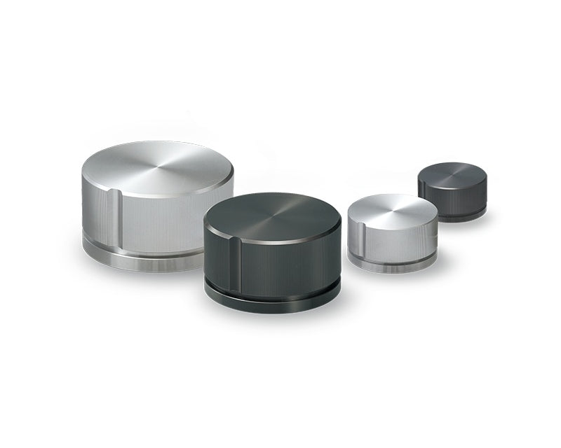 K-59-L-B, Sato Parts 6.0mm Shaft 45mm Large Black Splined Body Aluminum Knob