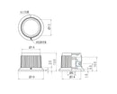 K-6, Sato Parts 6.0mm Shaft, Splined Plastic Body Knob with Inlay & Dot