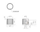 K-8075-6.1, Sato Parts 6.0mm Shaft Splined Body Phenolic Knob with Indicator Dot