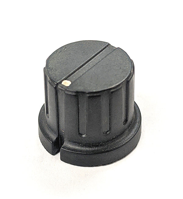 TPN-38C, Raytheon 1/4" Shaft 0.80" Diameter Knob w/ Ribbed Body & Indicator Dot