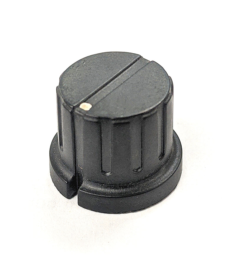 TPN-38C, Raytheon 1/4" Shaft 0.80" Diameter Knob w/ Ribbed Body & Indicator Dot