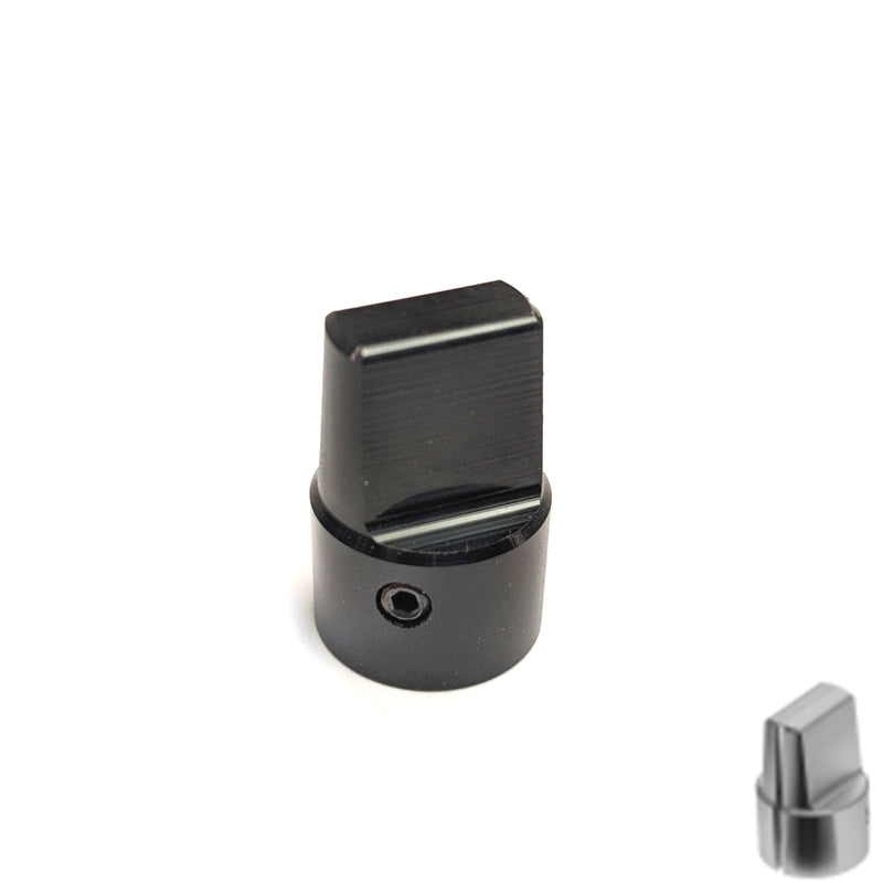 KCB500B1/8, Alco 1/8" Shaft 0.500" Diameter Black Aluminum Tapered Knob (K23)