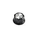 S-1745, 1/4" Shaft, 0.750" Diameter Knob w/ Indicator Dot & Inlay (K31)