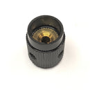 EH71-0D1S, EHC 1/8" Shaft 0.500" Diameter Straight Knurled Knob w/ Inlay (K43)