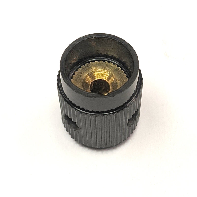 EH71-0D1S, EHC 1/8" Shaft 0.500" Diameter Straight Knurled Knob w/ Inlay (K43)