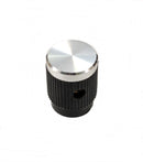 EH71-0D1S, EHC 1/8" Shaft 0.500" Diameter Straight Knurled Knob w/ Cap (K47)