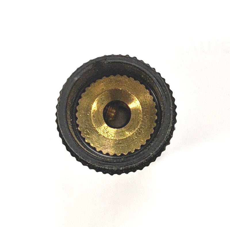EH71-0D1S, EHC 1/8" Shaft 0.500" Diameter Straight Knurled Knob w/ Cap (K47)