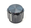 KA700B1/4, Alcoknob 1/4" Shaft 0.750" Diameter 6-Flute Aluminum Knob w/ Line