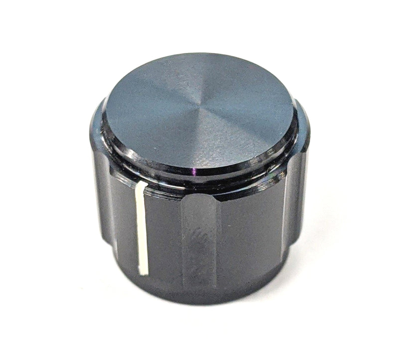 KA700B1/4, Alcoknob 1/4" Shaft 0.750" Diameter 6-Flute Aluminum Knob w/ Line