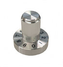 KBS500A101/8, Alcoknob 1/8" Shaft 1.0" Diameter Aluminum Knob w/ 0~9 Indicators