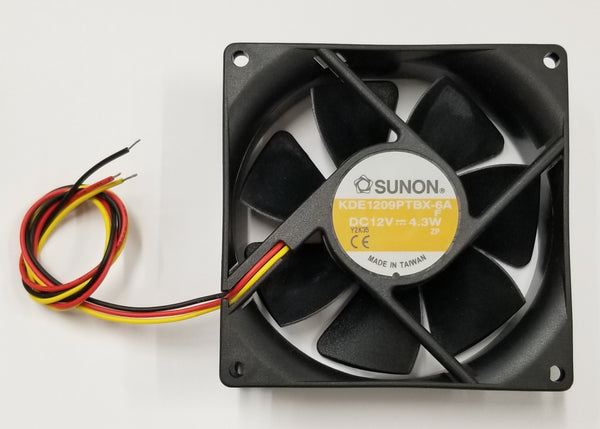 KDE1209PTBX-6A, Sunon 92mm x 92mm x 25mm 12V DC Brushless Cooling Fan ~ 56 CFM