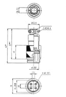 61-638, 8 Pin Male In-Line CB Mic or Ham Radio Mobile Microphone Connector