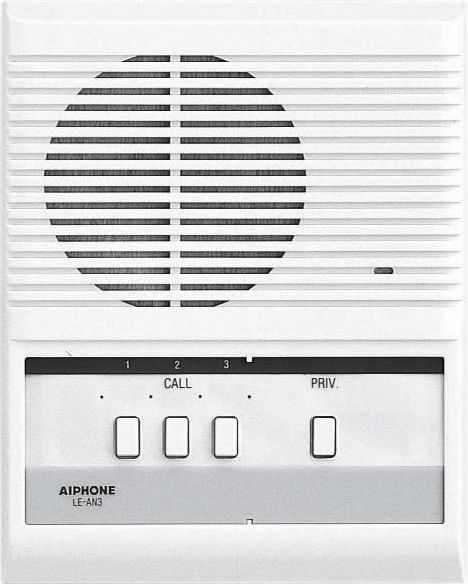 Aiphone LE-AN3 - 3-Call Audio Interior Sub Station with Privacy Button for LEF/LAF Master Station (DISCONTINUED)