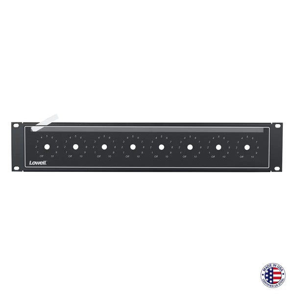 LVC8P-ID-2 Lowell - Rack Panel for 8 Volume Controls