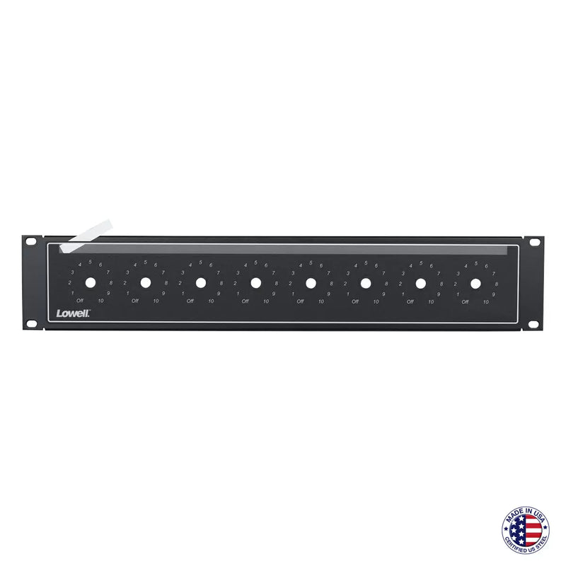 Lowell LVC8P-ID-2, Rack Panel for 8 Volume Controls (Not Included)