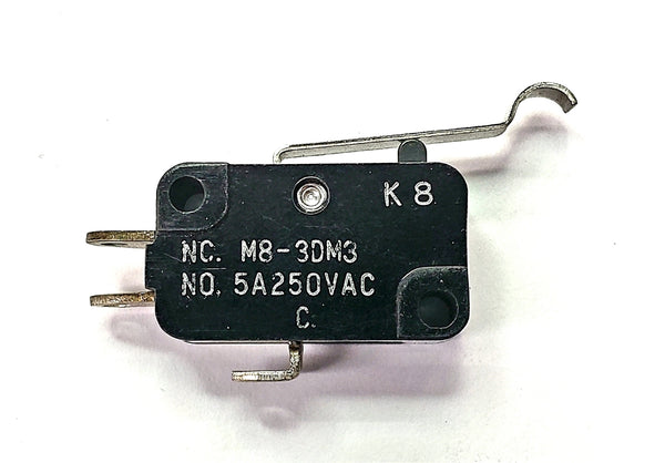 M8-3DM3, Mulon SPDT- ON-(ON) Siimulated Roller Lever micro switch 5A @ 250V AC