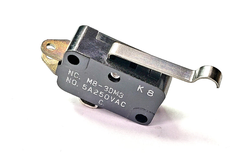 M8-3DM3, Mulon SPDT- ON-(ON) Siimulated Roller Lever micro switch 5A @ 250V AC