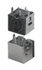 MD-64000-3SS, 3 Pin Double Shielded Right-Angle PCB Mount Female Mini DIN Socket