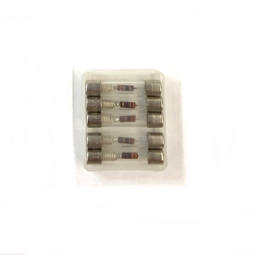 5 Pack of Buss MDL-1/10, 0.100A 250V Time Delay (Slow Blow) Glass Body Fuses