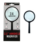 MH7011B 3x/3-1/2" Glass Lens Hand Held Magnifier,