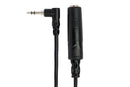 MHE-100.5, Hosa Headphone Adapter, 1/4 in TRS to Right-angle 3.5 mm, 6 in