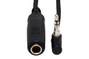 MHE-100.5, Hosa Headphone Adapter, 1/4 in TRS to Right-angle 3.5 mm, 6 in