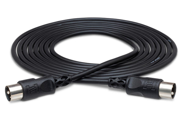 MID-310BK, Hosa MIDI Cable, 5-pin DIN to Same, 10 ft