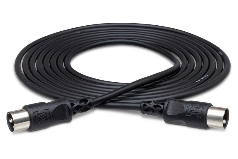 MID-310BK, Hosa MIDI Cable, 5-pin DIN to Same, 10 ft