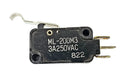 Mulon ML-20DM3, SPDT ON-(ON) Simulated Roller Lever micro switch 3A @ 250V AC