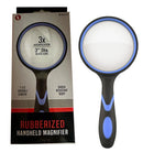 ML2111-3 3x/3" Glass Lens Rubberized HandHeld Magnifier, Plastic and Rubber Body