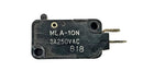 Mulon MLA-10N, SPST-NO OFF-(ON) Pin Plunger micro switch 3A @ 250V AC