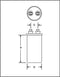 NTE MRRC440V50, 50uF @ 440V AC, Motor Run Capacitor