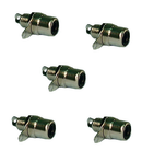 Philmore MS12, 5 Pack of RCA Female Phono Jacks ~ Nickel Plated Panel Mount