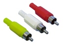 Philmore MS162, 3 Pack of RCA Male Phono Plugs ~ 1 Each Red, White & Yellow