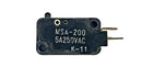 Mulon MSA-200, SPST-NO OFF-(ON) Pin Plunger micro switch 5A @ 250V AC