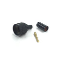MU-7246, Pan Pacific Black Mini UHF Male Plug for RG-58A/U Coax ~ 3 Piece Crimp