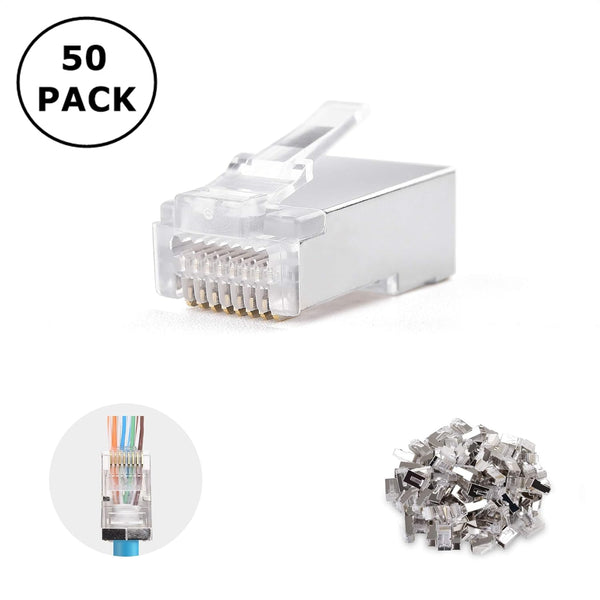 MV180102-50PK, 50PK EZRJ454 Shield 6 & 6A no tracks