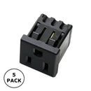 MVRF6001-5PK, 5-Pack of 5-15R 3 Pin Female Panel Mount AC Sockets  ~ 15A @ 125V