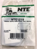 NTE1219, Dual 15W per Channel Audio Power Amp IC Module ~ 15 Pin SIP-M (ECG1219)