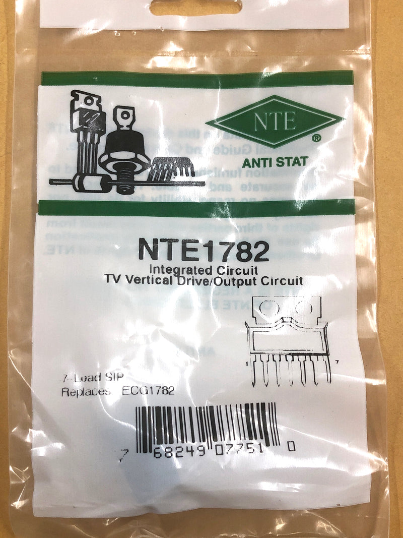 NTE1782, TV Vertical Deflection Output IC ~ 7 Pin SIP-HS (ECG1782, SK9730)