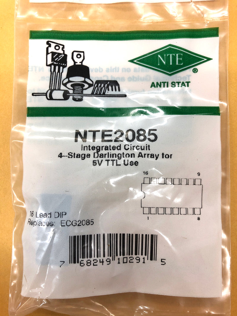 NTE2085, 4 Stage High Voltage & Current Darlington Array IC 16 Pin DIP (ECG2085)