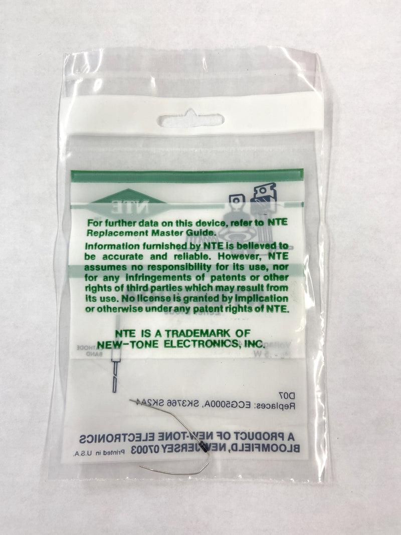 NTE5000A, 2.4V @ 1/2 Watt Zener Diode 5% ~ DO-35 Axial Lead Case (1 Per Pack)