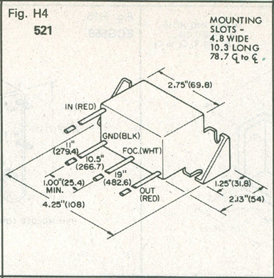 TCG521, 5 Step Tripler with Focus Tap ~ 30KV @ 2mA