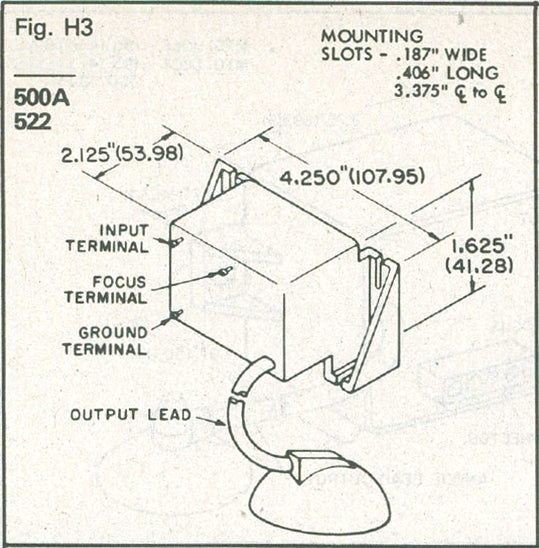 TCG522, 5 Step Tripler with Focus Tap ~ 30KV @ 2mA