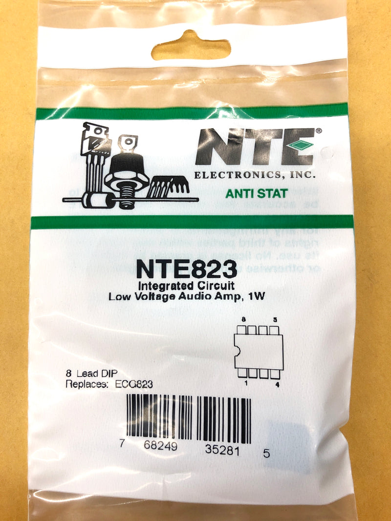 NTE823 Low Voltage Audio Amplifier, 1 Watt Output ~ 8 Pin DIP (ECG823)